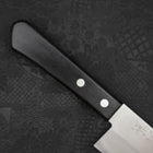 Santoku VG-1 Polished Western Black Handle 170mm (Tsuba Nashi)-[Musashi]-[Japanese-Kitchen-Knives]