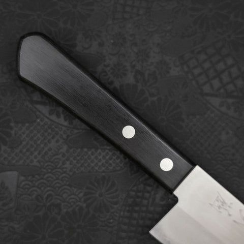 Santoku VG-1 Polished Western Black Handle 170mm (Tsuba Nashi)-[Musashi]-[Japanese-Kitchen-Knives]