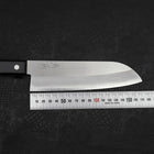 Santoku VG-1 Polished Western Black Handle 170mm (Tsuba Nashi)-[Musashi]-[Japanese-Kitchen-Knives]