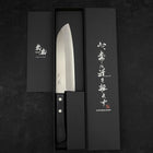 Santoku VG-1 Polished Western Black Handle 170mm (Tsuba Nashi)-[Musashi]-[Japanese-Kitchen-Knives]