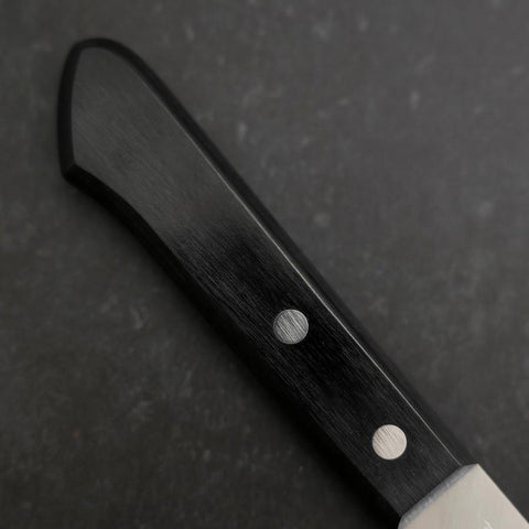 Santoku VG-1 Polished Western Black Handle 170mm (Tsuba-nashi) (6.7”)-[Musashi]-[Japanese-Kitchen-Knives]