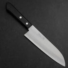 Santoku VG-1 Polished Western Black Handle 170mm (Tsuba-nashi)-[Musashi]-[Japanese-Kitchen-Knives]