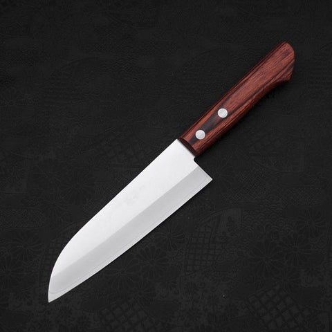 Santoku VG-1 Polished Western Mahogany Handle 140mm (5.5”)-[Musashi]-[Japanese-Kitchen-Knives]