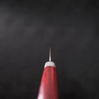 Santoku VG-1 Tsuchime Damascus Western Red Handle 130mm-[Musashi]-[Japanese-Kitchen-Knives]