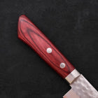 Santoku VG-1 Tsuchime Damascus Western Red Handle 130mm-[Musashi]-[Japanese-Kitchen-Knives]
