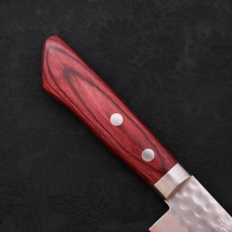 Santoku VG-1 Tsuchime Damascus Western Red Handle 130mm-[Musashi]-[Japanese-Kitchen-Knives]
