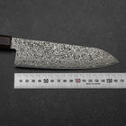 Santoku VG-10 Damascus Brown Birch Handle 165mm-[Musashi]-[Japanese-Kitchen-Knives]