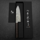 Santoku VG-10 Damascus Brown Birch Handle 165mm-[Musashi]-[Japanese-Kitchen-Knives]