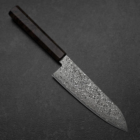 Santoku VG-10 Damascus Brown Birch Handle 165mm-[Musashi]-[Japanese-Kitchen-Knives]