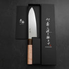 Santoku VG-10 Damascus Buffalo Light Pink Maple Handle 180mm-[Musashi]-[Japanese-Kitchen-Knives]