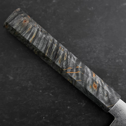 Santoku VG-10 Damascus Gray Birch Handle 180mm (7”)-[Musashi]-[Japanese-Kitchen-Knives]