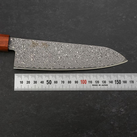 Santoku VG-10 Damascus Shitan Ebony Handle 165mm-[Musashi]-[Japanese-Kitchen-Knives]