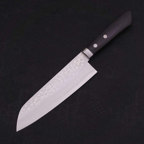 Santoku VG-10 Damascus Western Black Handle 170mm (6.7”)-[Musashi]-[Japanese-Kitchen-Knives]