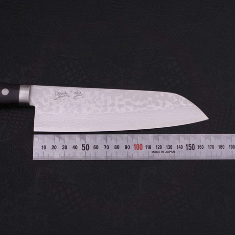 Santoku VG-10 Damascus Western Black Handle 170mm (6.7”)-[Musashi]-[Japanese-Kitchen-Knives]