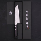 Santoku VG-10 Damascus Western Black Handle 170mm (6.7”)-[Musashi]-[Japanese-Kitchen-Knives]
