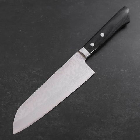 Santoku VG-10 Damascus Western Black Handle 170mm-[Musashi]-[Japanese-Kitchen-Knives]