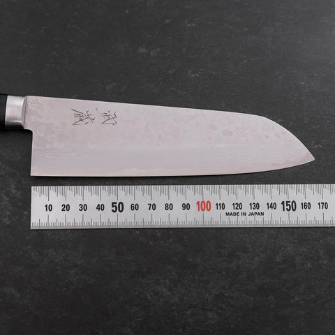 Santoku VG-10 Damascus Western Black Handle 170mm-[Musashi]-[Japanese-Kitchen-Knives]