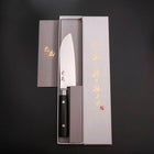 Santoku VG-10 Damascus Western Black Round Handle 135mm-[Musashi]-[Japanese-Kitchen-Knives]