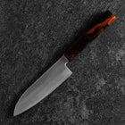 Santoku VG-10 Damascus Yamanaka Black Urushi Handle 130mm (5.1”)-[Musashi]-[Japanese-Kitchen-Knives]