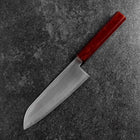 Santoku VG-10 Damascus Yamanaka Red Urushi Handle 165mm (6.5”)-[Musashi]-[Japanese-Kitchen-Knives]
