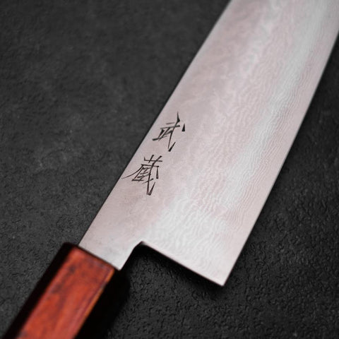 Santoku VG-10 Damasco Yamanaka Manico Urushi Nero 165mm