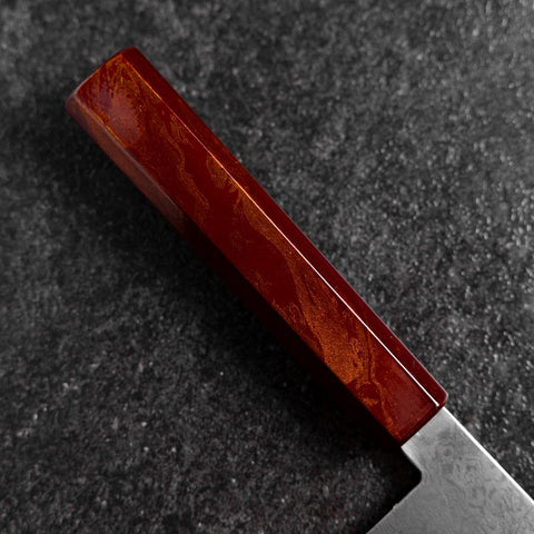 Santoku VG-10 Damasco Yamanaka Manico Urushi Rosso 165mm