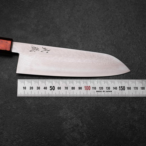 Santoku VG-10 Damasco Yamanaka Manico Urushi Nero 165mm