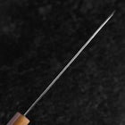 Santoku VG-10 Mirror Tsuchime Damascus Buffalo Dark Pink Maple Handle 170mm-[Musashi]-[Japanese-Kitchen-Knives]