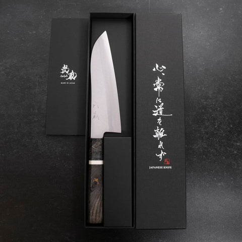 Santoku VG-10 Polished Maple Handle 180mm-[Musashi]-[Japanese-Kitchen-Knives]