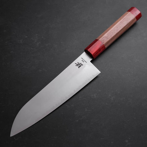 Santoku VG-10 Polished Red Walnut Handle 180mm-[Musashi]-[Japanese-Kitchen-Knives]