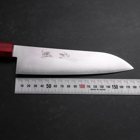 Santoku VG-10 Polished Red Walnut Handle 180mm-[Musashi]-[Japanese-Kitchen-Knives]