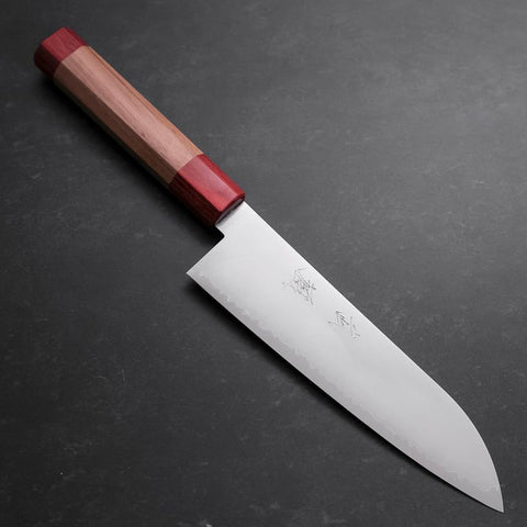 Santoku VG-10 Polished Red Walnut Handle 180mm-[Musashi]-[Japanese-Kitchen-Knives]