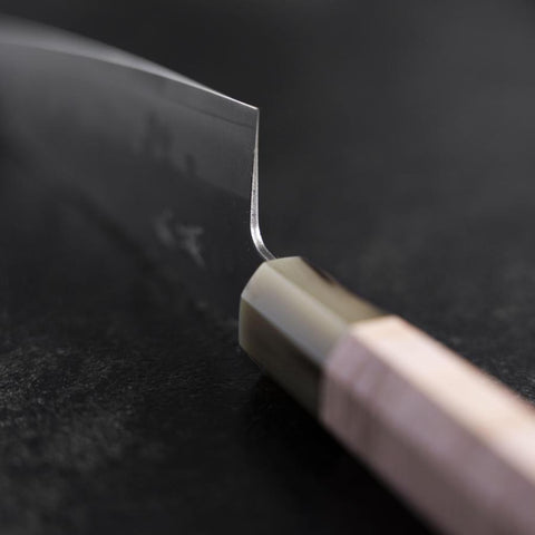 Santoku VG-10 Polished Sakura Buffalo Light Pink Maple Handle 175mm (6.8”)-[Musashi]-[Japanese-Kitchen-Knives]