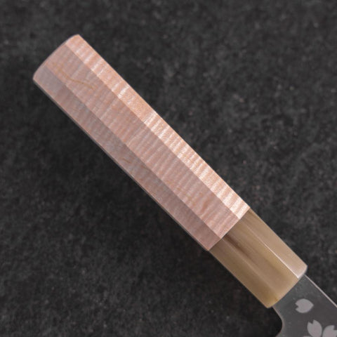 Santoku VG-10 Polished Sakura Buffalo Light Pink Maple Handle 175mm (6.8”)-[Musashi]-[Japanese-Kitchen-Knives]