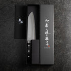 Santoku VG-10 Polished Western Black Handle 170mm (6.7”)-[Musashi]-[Japanese-Kitchen-Knives]