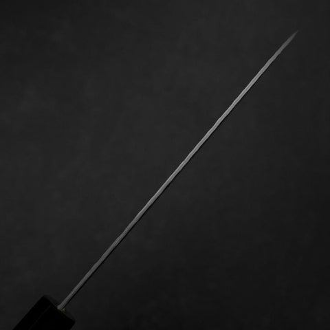 Santoku VG-10 Tsuchime Buffalo Ebony Handle 165mm (6.5”)-[Musashi]-[Japanese-Kitchen-Knives]