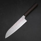 Santoku VG-10 Tsuchime Damascus Ashwood Handle 180mm-[Musashi]-[Japanese-Kitchen-Knives]