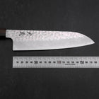 Santoku VG-10 Tsuchime Damascus Ashwood Handle 180mm-[Musashi]-[Japanese-Kitchen-Knives]