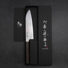 Santoku VG-10 Tsuchime Damascus Ashwood Handle 180mm-[Musashi]-[Japanese-Kitchen-Knives]