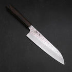Santoku VG-10 Tsuchime Damascus Ashwood Handle 180mm-[Musashi]-[Japanese-Kitchen-Knives]
