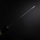 Santoku VG-10 Tsuchime Damascus Buffalo Magnolia Handle 165mm-[Musashi]-[Japanese-Kitchen-Knives]