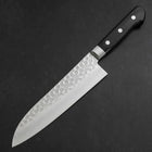 Santoku VG-10 Tsuchime Damascus Western Black Handle 180mm-[Musashi]-[Japanese-Kitchen-Knives]