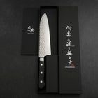 Santoku VG-10 Tsuchime Damascus Western Black Handle 180mm-[Musashi]-[Japanese-Kitchen-Knives]