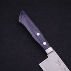 Santoku VG-10 Tsuchime Damascus Western Dark Blue Handle 170mm-[Musashi]-[Japanese-Kitchen-Knives]