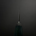 Santoku VG-10 Tsuchime Damascus Western Green Handle 170mm (6.7”)-[Musashi]-[Japanese-Kitchen-Knives]