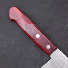 Santoku VG-10 Tsuchime Damascus Western Red Handle 180mm-[Musashi]-[Japanese-Kitchen-Knives]