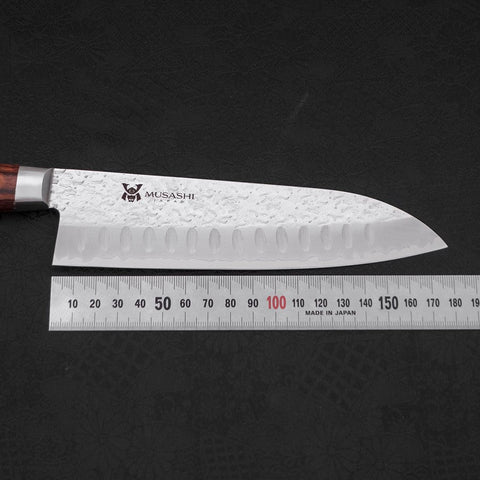 Santoku VG-10 Tsuchime Western Handle 180mm-[Musashi]-[Japanese-Kitchen-Knives]