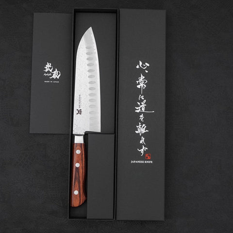 Santoku VG-10 Tsuchime Western Handle 180mm-[Musashi]-[Japanese-Kitchen-Knives]