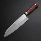 Santoku VG-10 Tsuchime Western Mahogany Handle 175mm (6.8”)-[Musashi]-[Japanese-Kitchen-Knives]