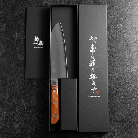 Santoku VG-5 Tsuchime Western Handle 160mm (6.3”)-[Musashi]-[Japanese-Kitchen-Knives]